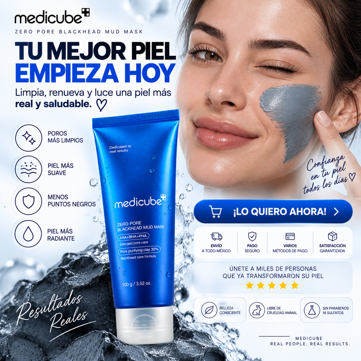 Mascarilla Zero Pore Azul Facia Medicube