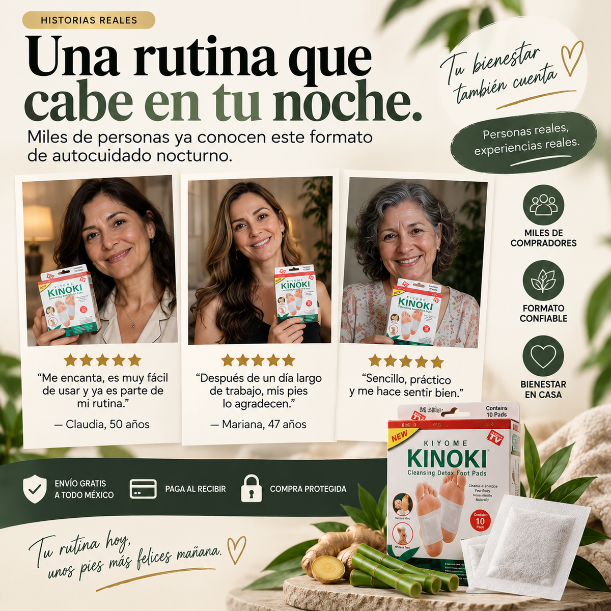Parches Kinoki I Detox y Desinflamatorio I Compra 1 y Lleva 1 GRATIS