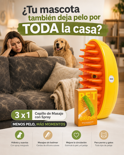 PawSpa l Cepillo de Masaje con Spray Paquete de 3 por el precio de 1